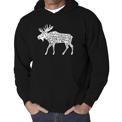 LA Pop Art Moose - Men's Word Hooded Sweatshirt