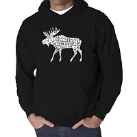 LA Pop Art Moose - Men's Word Hooded Sweatshirt
