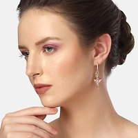 AGP PARIS Womens Diva Ballet Dancer Pink Drop Earrings