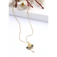 AGP PARIS Womens Golden Ballerina Grace Pendant Necklace
