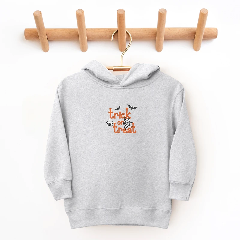 The Juniper Shop - Toddler Hoodie Embroidered Spiderweb Trick or Treat