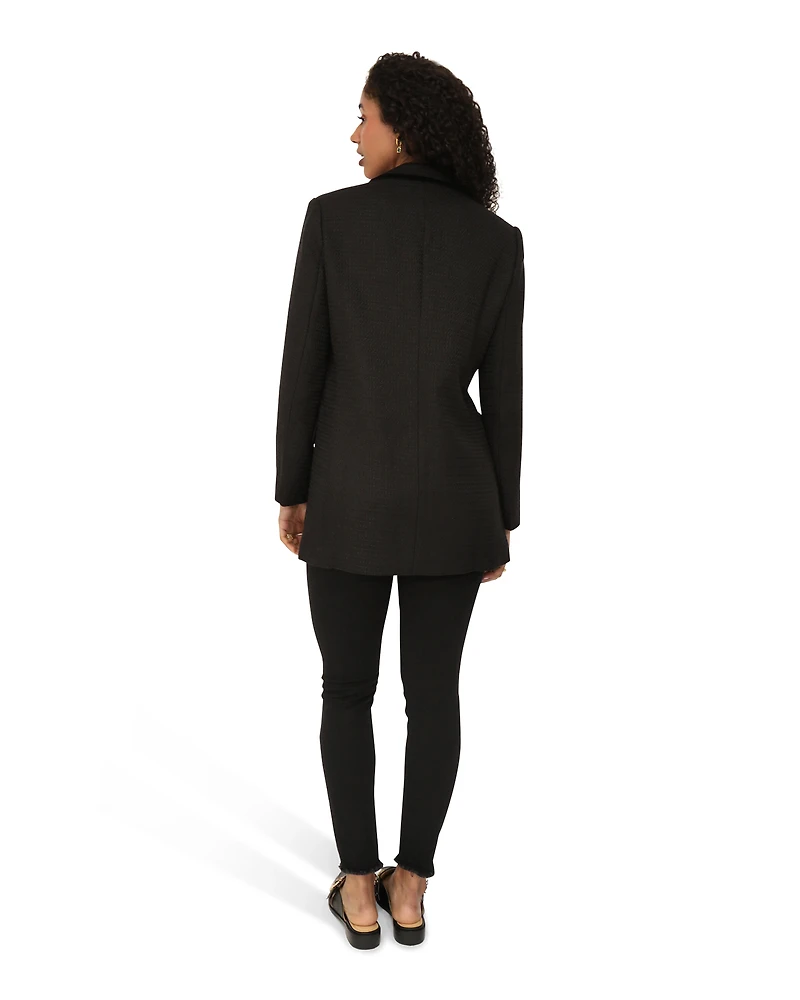 Belle & Bloom Womens Because Of You Trimmed Blazer