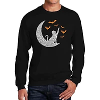 LA Pop Art Lunar Bats - Men's Word Crew Sweatshirt