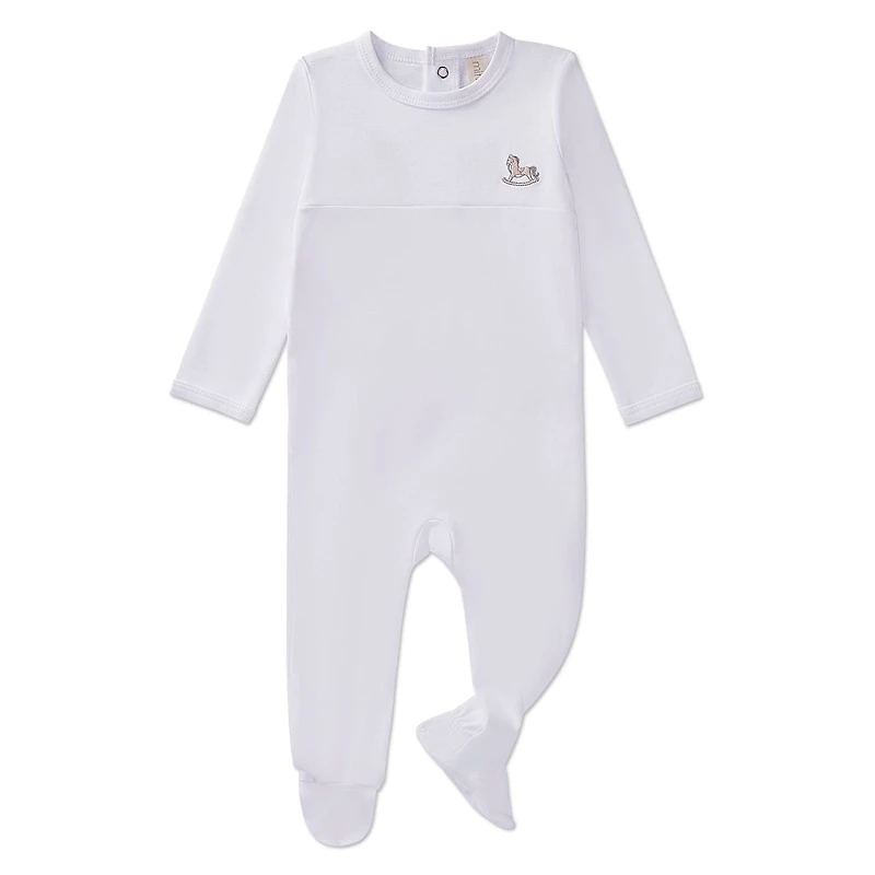 MeMoi 3 Piece Baby "Rocking Pony" 100% Pima Cotton Footie Set