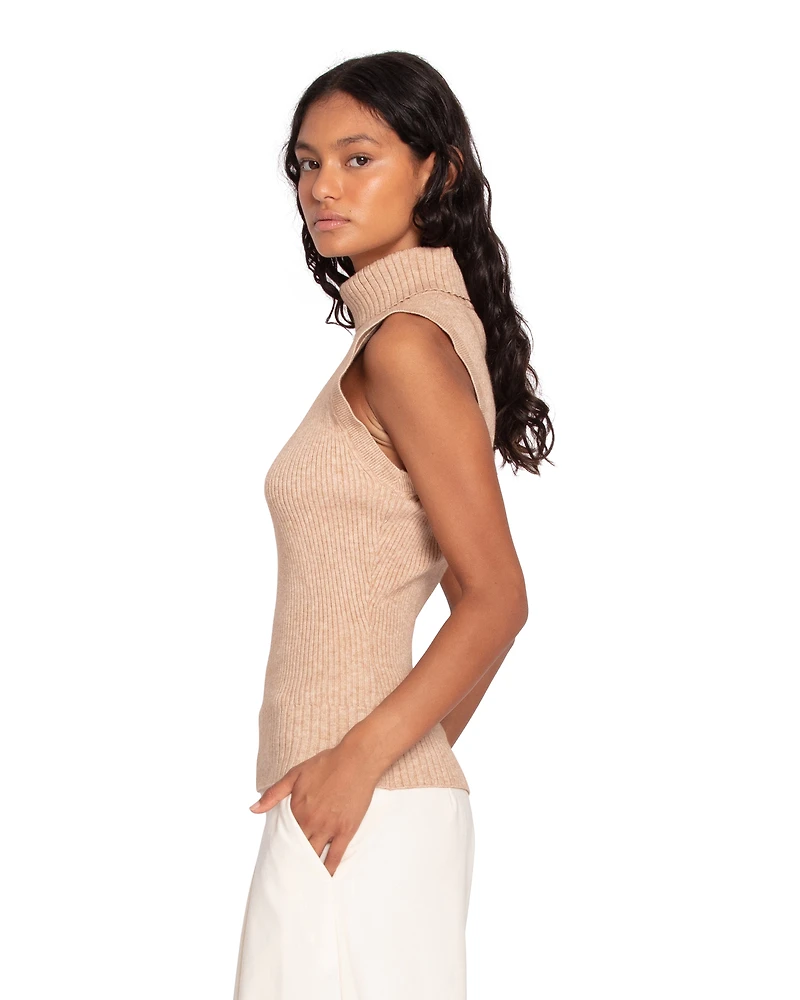 Belle & Bloom Equation Sleeveless Turtleneck Knit
