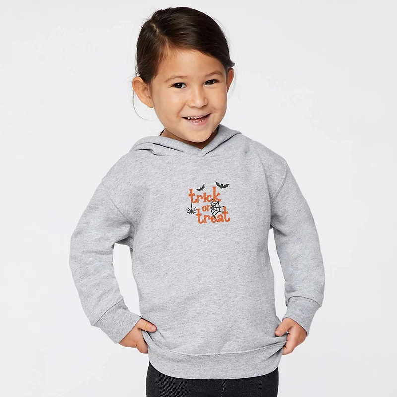 The Juniper Shop - Toddler Hoodie Embroidered Spiderweb Trick or Treat