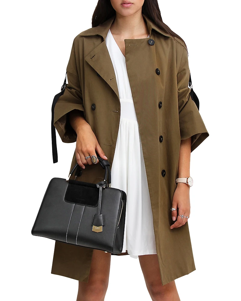 Belle & Bloom Womens Russian Romance Oversized Trench Coat