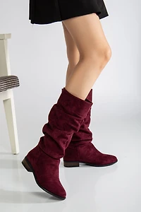 Forever & Always Womens Maribel Knee High Slouch Boots