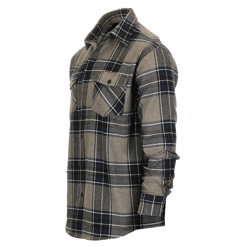 Gioberti Men's 100% Cotton Brushed Flannel Shirt