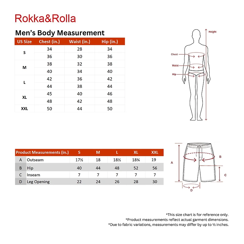 Rokka&Rolla Mens Compression Liner Quick-Dry Swim Trunks