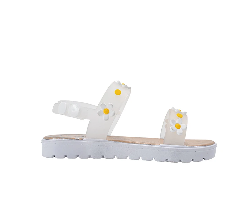 bebe Toddler Girl's Sandals with Back Strap and Daisy Detail