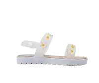 bebe Toddler Girl's Sandals with Back Strap and Daisy Detail