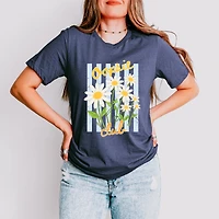 Simply Sage Market - Women's Short Sleeve Graphic T-Shirt Oopsie Daisy Club Stripes