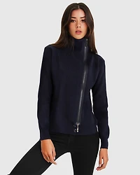 Belle & Bloom Womens Brother's Zip Front Jumper