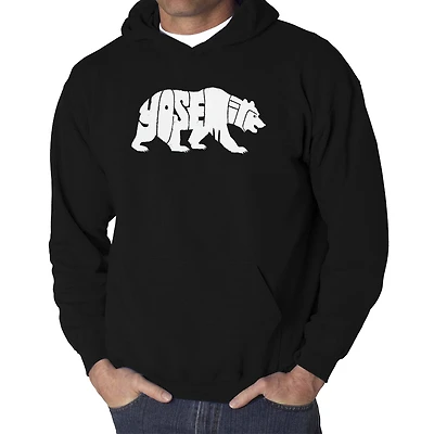 LA Pop Art Yosemite Bear - Men's Word Hooded Sweatshirt