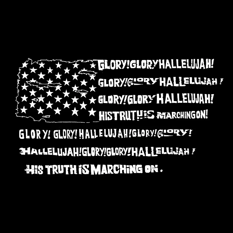 LA Pop Art Glory Hallelujah Flag - Men's Word Hooded Sweatshirt