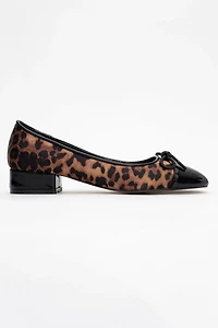 Prologue Shoes Womens Julien Bow Detail Block Heel Flat