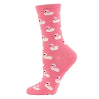 MeMoi Women's Soft White Swan Cashmere Blend Crew Socks