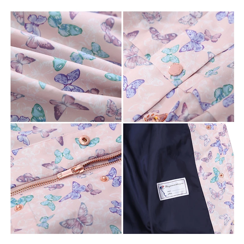 Rokka&Rolla Little & Big Kid Girls Casual Hooded Trench Coat Jacket