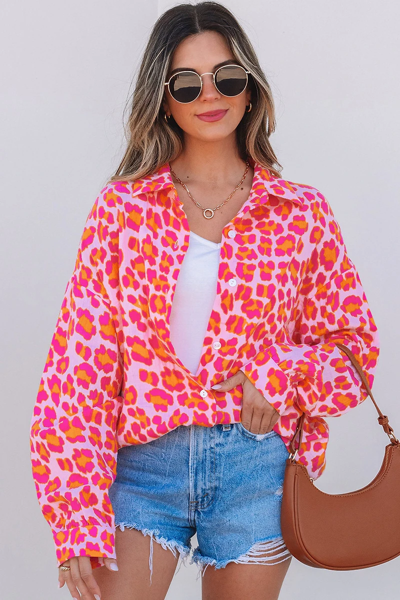 Threaded Pear Women's Harmoni Printed Up Loose Shirt
