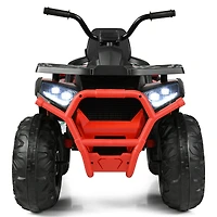 SUGIFT Kids Red 12V Ride On 4-Wheeler ATV Quad with MP3 and LED Lights 44.5-in W 30-in H 110-lb Rider Capacity