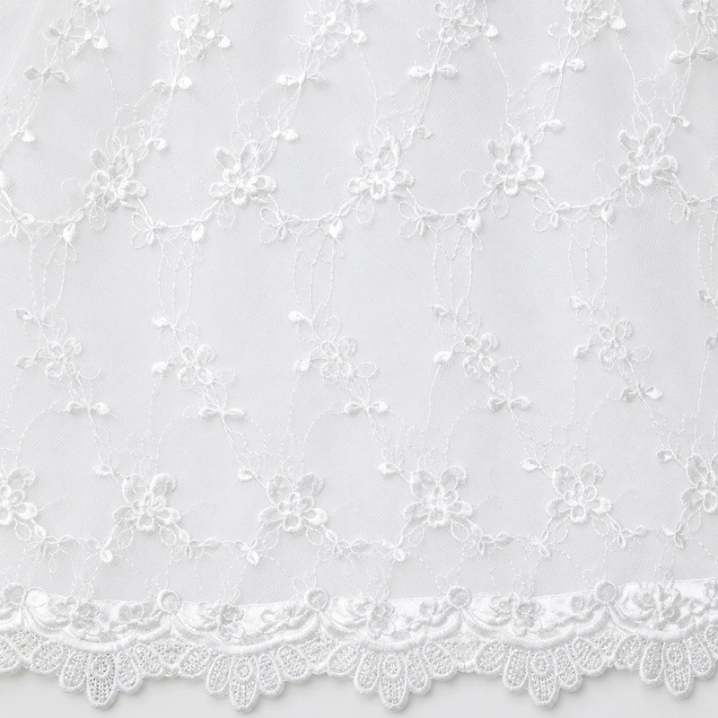 Laurenza's Baby Girls Heirloom Floral Lace Christening Gown with Bonnet