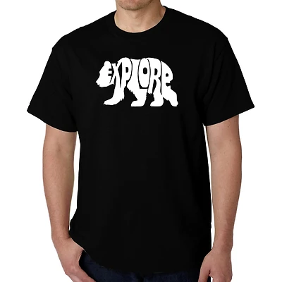 LA Pop Art Men's Word T-Shirt - Explore Bear