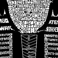 LA Pop Art Men's Word T-Shirt - King Tut