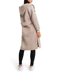 Belle & Bloom Womens Walk This Way Wool Blend Oversized Coat