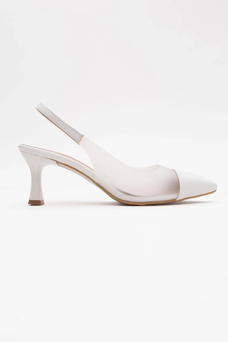 Prologue Shoes Womens Moore Transparent Pointed Toe Pump