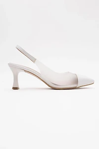 Prologue Shoes Womens Moore Transparent Pointed Toe Pump