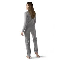 MeMoi Women's Notch Collar Cotton Blend Pant Pajama Set