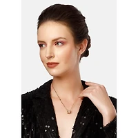 AGP PARIS Womens Diva Elegant Cylinder Inlaid Chain Pendant Necklace