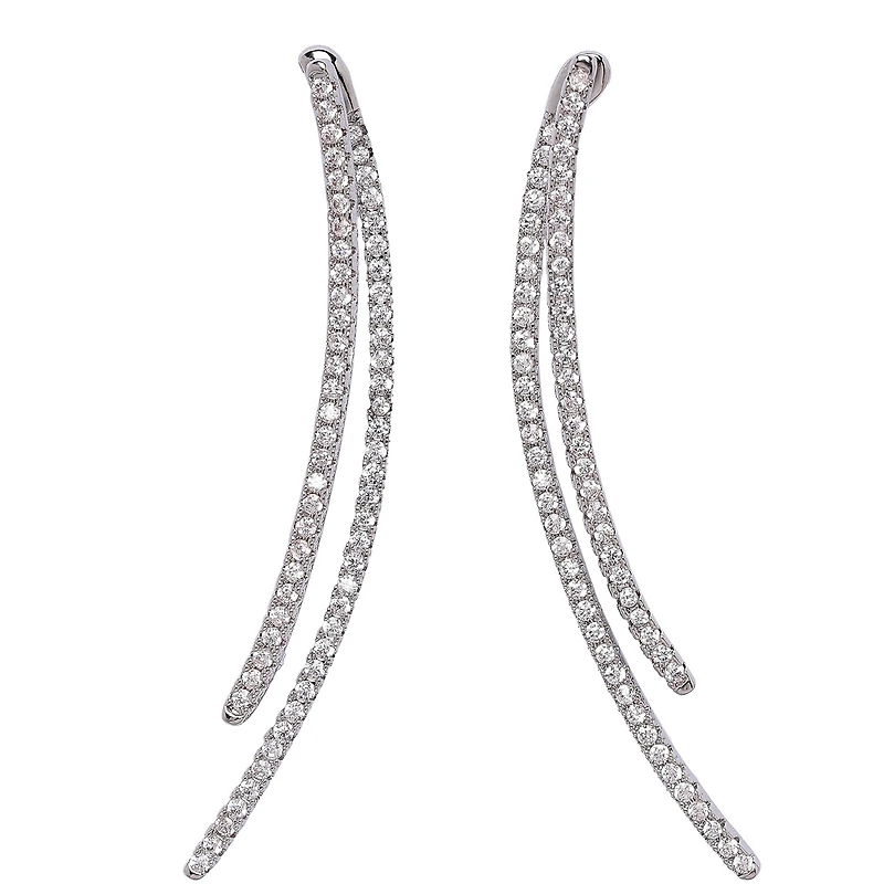 AGP PARIS Womens Shimmering Rays Drop Earrings