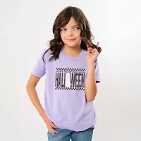 The Juniper Shop - Youth Short Sleeve Graphic T-Shirt Just Waiting For Halloween Checkered