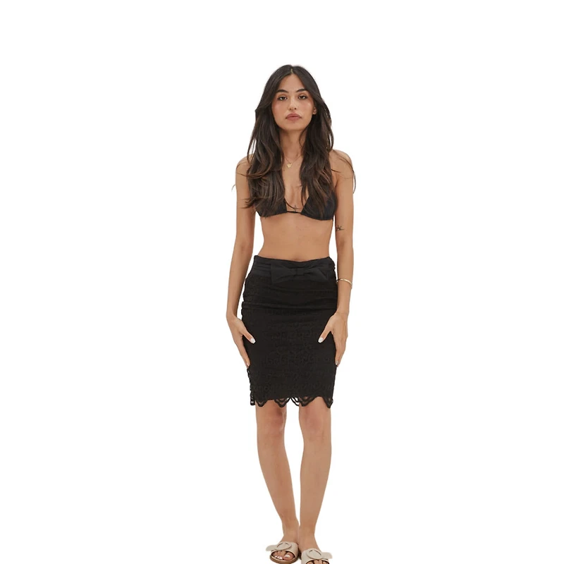 Wear Sierra Womens Lace Beach Cover-Up Skirt