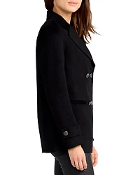 Belle & Bloom Womens Forget You Wool Blend Military Peacoat