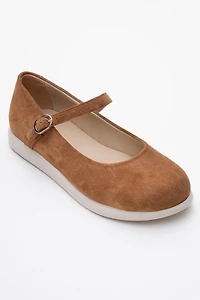 Forever & Always Womens ANISA Leather Strap Flat