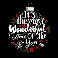 LA Pop Art Christmas Ornament - Women's Word Hooded Sweatshirt