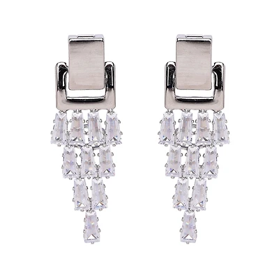 AGP PARIS Womens Radiant Cascading Drop Earrings