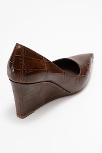 Prologue Shoes Womens Puera Pointed Toe Wedge Pump