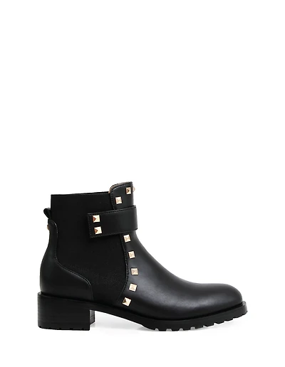 Belle & Bloom Womens City Lights Leather Ankle Boot