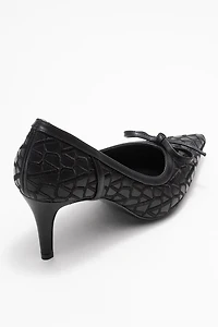 Prologue Shoes Womens Camden Bow Pointed Toe Pump