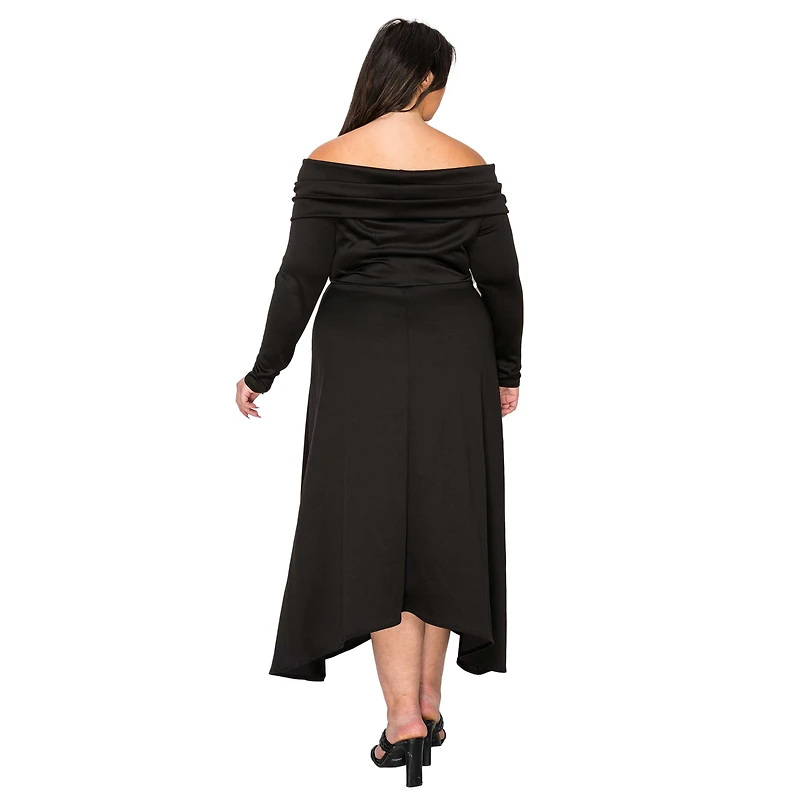 L I V D Women's Plus Lyra Off Shoulder Maxi Dress