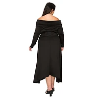 L I V D Women's Plus Lyra Off Shoulder Maxi Dress