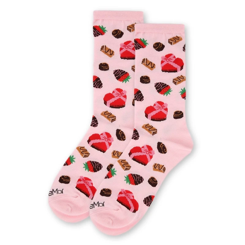 MeMoi Box Of Chocolates Bamboo Blend Crew Socks