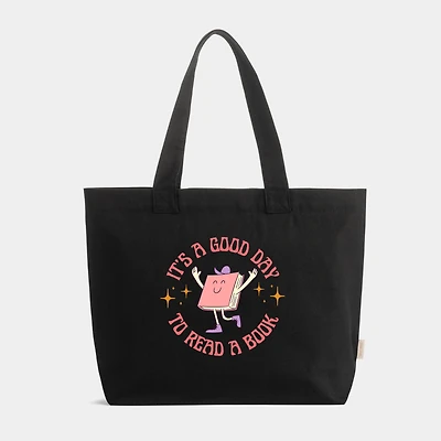 Simply Sage Market - Zippered Canvas Tote It's A Good Day To Read Book