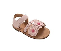 bebe Toddler Girl's Daisy Flower Sandals with Braided Strap Detail