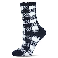 MeMoi Women's Classic Buffalo Plaid Cozy Crew Socks