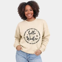 Simply Sage Market - Hello Winter Circle  Women's Graphic Sweatshirt